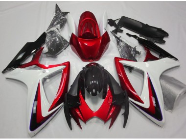 06-07 Rot & Weiß Ohne Abzeichen GSXR 600-750 Motorrad Verkleidung