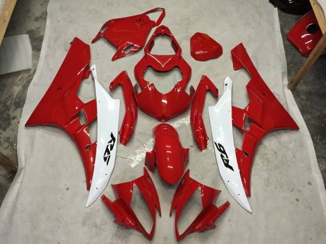 06-07 Rot & Weiß R6 Motorrad Verkleidung 06-07 Rot & Weiß R6 Motorrad Verkleidung