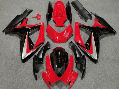 06-07 Rot Schwarz OEM-Stil GSXR 600-750 Motorrad Verkleidung