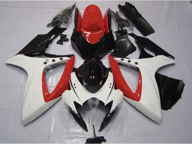 06-07 Rot Stern GSXR 600-750 Motorrad Verkleidung 06-07 Rot Stern GSXR 600-750 Motorrad Verkleidung