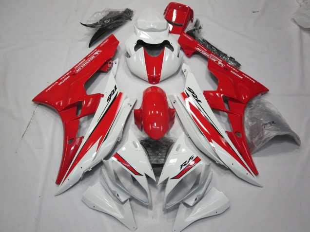 06-07 Rot-Weiß-Stil-Design R6 Motorrad Verkleidung