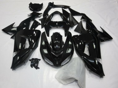 06-07 Schwarz-Einfarbig Glänzend ZX10R Motorrad Verkleidung
