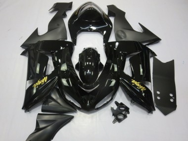06-07 Schwarz & Gold ZX10R Motorrad Verkleidung