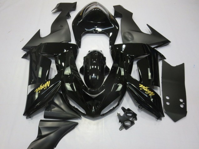 06-07 Schwarz & Gold ZX10R Motorrad Verkleidung