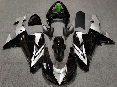 06-07 Schwarz & Silber ZX10R Motorrad Verkleidung