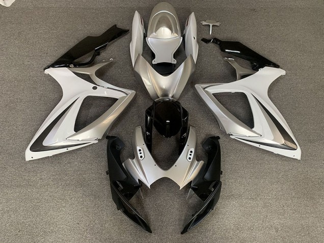 06-07 Silber Weiß OEM Stil GSXR 600-750 Motorrad Verkleidung 06-07 Silber Weiß OEM Stil GSXR 600-750 Motorrad Verkleidung