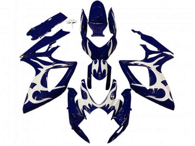 06-07 Tiefes Blau & Weiß Design GSXR 600-750 Motorrad Verkleidung 06-07 Tiefes Blau & Weiß Design GSXR 600-750 Motorrad Verkleidung