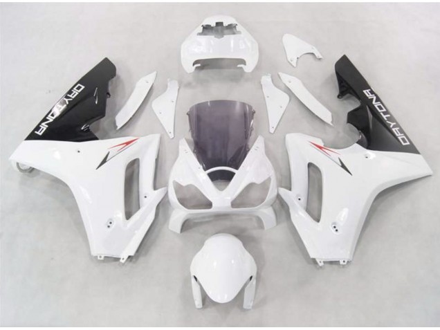 06-08 Weiß Mit Schwarzen Unterteilen Daytona 675 Motorrad Verkleidung 06-08 Weiß Mit Schwarzen Unterteilen Daytona 675 Motorrad Verkleidung