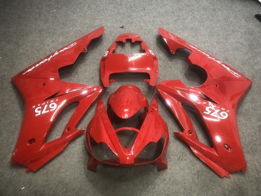 06-08 Rot Mit Weißen Aufklebern Daytona 675 Motorrad Verkleidung