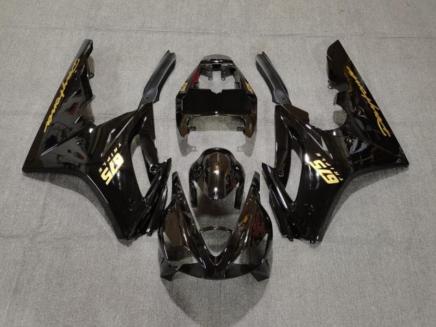 06-08 Schwarz Glänzend & Gold Daytona 675 Motorrad Verkleidung 06-08 Schwarz Glänzend & Gold Daytona 675 Motorrad Verkleidung