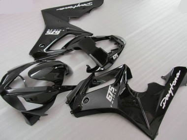06-08 Schwarz Krieger Daytona 675 Motorrad Verkleidung