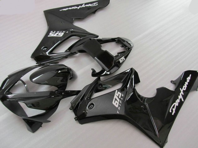 06-08 Schwarz Krieger Daytona 675 Motorrad Verkleidung