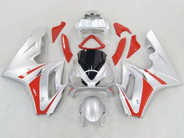 06-08 Silber & Rot Daytona 675 Motorrad Verkleidung