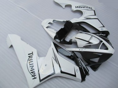 06-08 Weiß Silber & Schwarz Daytona 675 Motorrad Verkleidung