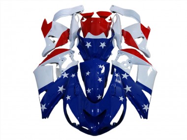 06-11 Amerikanische Flagge ZX14R Motorrad Verkleidung