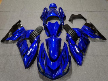 06-11 Blau Glänzend ZX14R Motorrad Verkleidung
