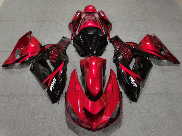 06-11 Feuerrot & Schwarz ZX14R Motorrad Verkleidung 06-11 Feuerrot & Schwarz ZX14R Motorrad Verkleidung