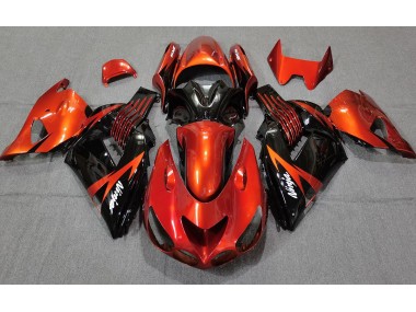 06-11 Gebranntes Orange Schwarz ZX14R Motorrad Verkleidung