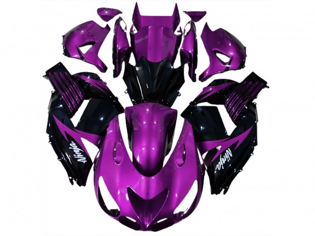 06-11 Glanz Lila & Schwarz ZX14R Motorrad Verkleidung 06-11 Glanz Lila & Schwarz ZX14R Motorrad Verkleidung