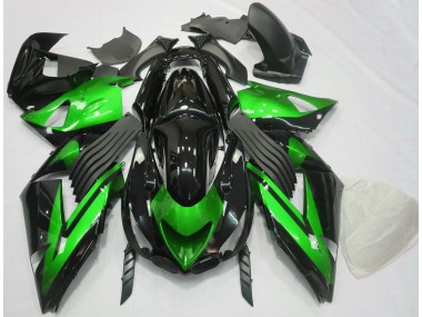 06-11 Glänzend Grün & Schwarz Schlicht ZX14R Motorrad Verkleidung