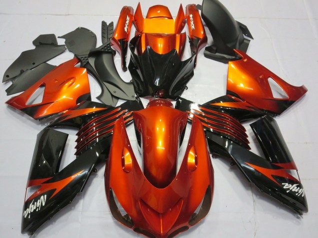 06-11 Grün Schwarz ZX14R Motorrad Verkleidung 06-11 Grün Schwarz ZX14R Motorrad Verkleidung