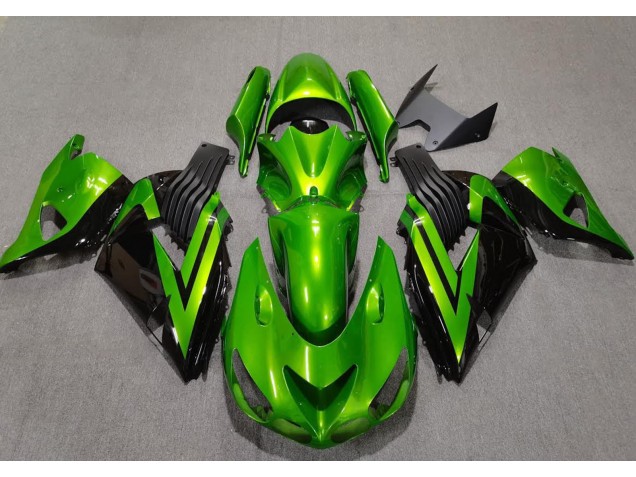06-11 Hellgrün & Schwarz ZX14R Motorrad Verkleidung 06-11 Hellgrün & Schwarz ZX14R Motorrad Verkleidung