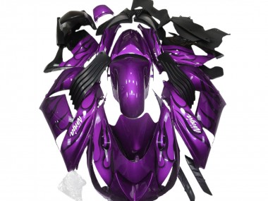 06-11 Lila Glänzend & Flame ZX14R Motorrad Verkleidung