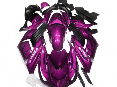 06-11 Rosa Glänzend & Flame ZX14R Motorrad Verkleidung