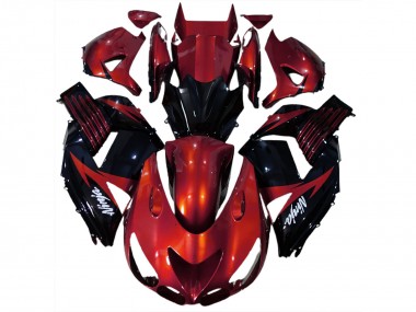 06-11 Rot Glänzend & Schwarz ZX14R Motorrad Verkleidung