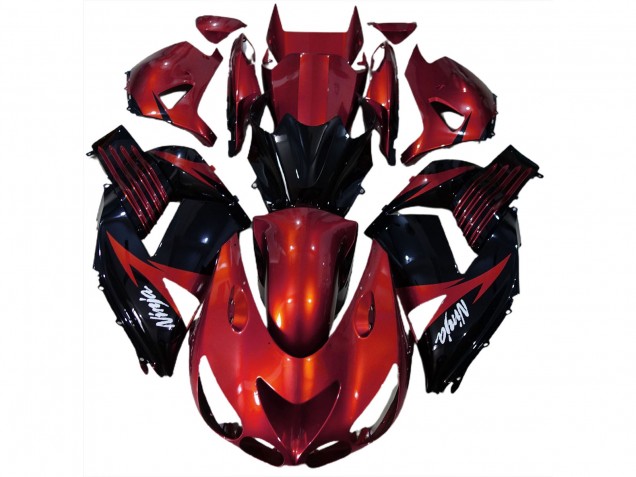 06-11 Rot Glänzend & Schwarz ZX14R Motorrad Verkleidung 06-11 Rot Glänzend & Schwarz ZX14R Motorrad Verkleidung