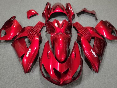 06-11 Rot Glänzend ZX14R Motorrad Verkleidung