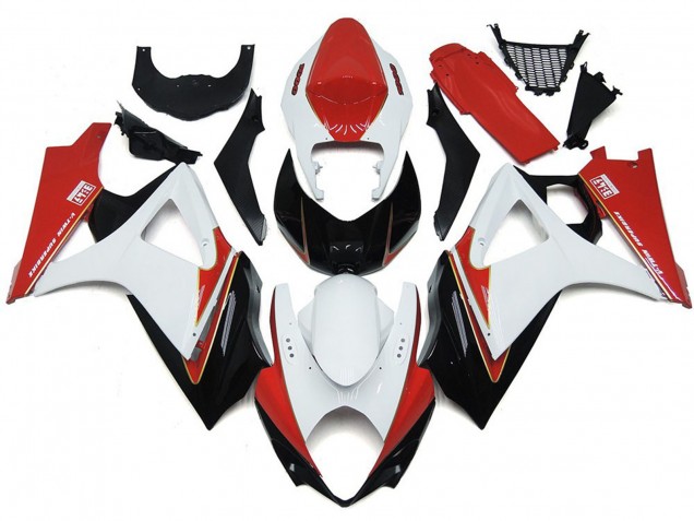 07-08 Benutzerdefiniert Rot & Weiß Mit Schwarz GSXR 1000 Motorrad Verkleidung 07-08 Benutzerdefiniert Rot & Weiß Mit Schwarz GSXR 1000 Motorrad Verkleidung