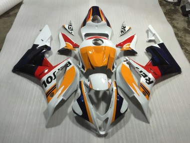 07-08 Benutzerdefiniertes Weiß Repsol CBR600RR Motorrad Verkleidung