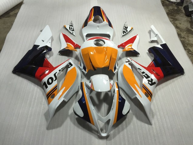07-08 Benutzerdefiniertes Weiß Repsol CBR600RR Motorrad Verkleidung 07-08 Benutzerdefiniertes Weiß Repsol CBR600RR Motorrad Verkleidung