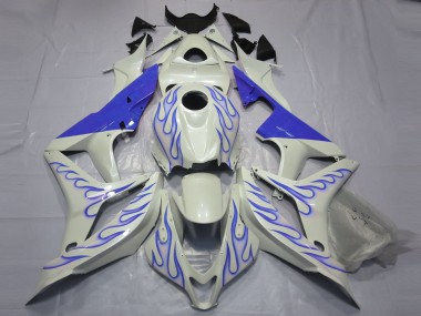 07-08 Blau Flame Auf Weiß CBR600RR Motorrad Verkleidung