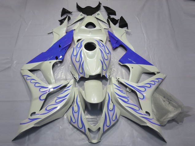 07-08 Blau Flame Auf Weiß CBR600RR Motorrad Verkleidung