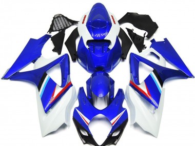 07-08 Blau & Glänzend Weiß GSXR 1000 Motorrad Verkleidung