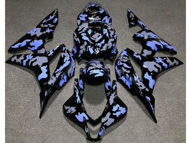 07-08 Blau & Grau Camouflage CBR600RR Motorrad Verkleidung