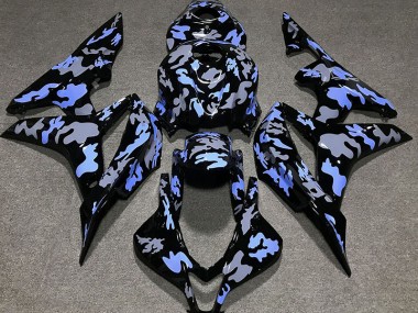 07-08 Blau & Grau Camouflage CBR600RR Motorrad Verkleidung