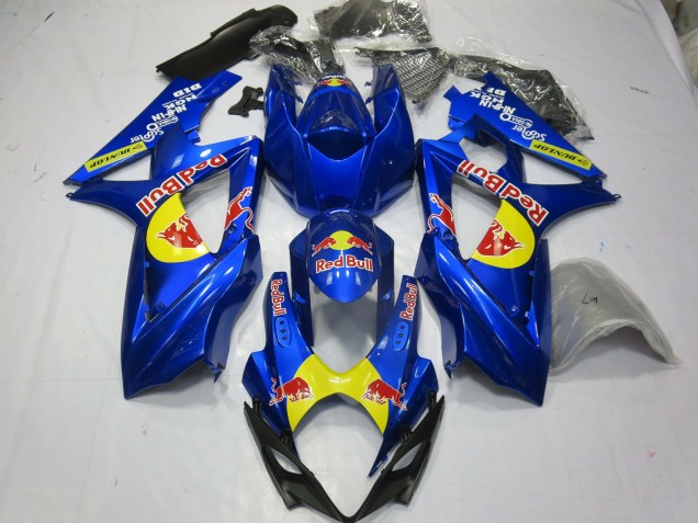 07-08 Blau Rot Bull GSXR 1000 Motorrad Verkleidung