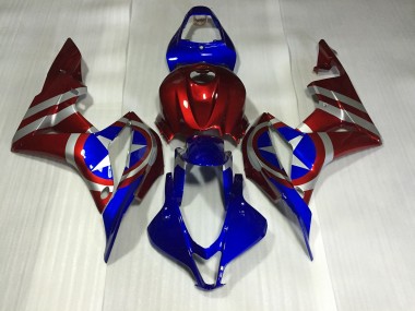 07-08 Captain America CBR600RR Motorrad Verkleidung