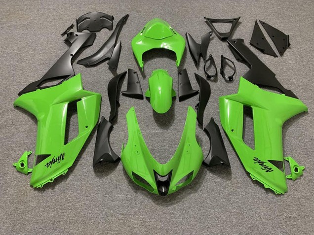 07-08 Glänzend Grün & Matt Schwarz ZX6R Motorrad Verkleidung 07-08 Glänzend Grün & Matt Schwarz ZX6R Motorrad Verkleidung