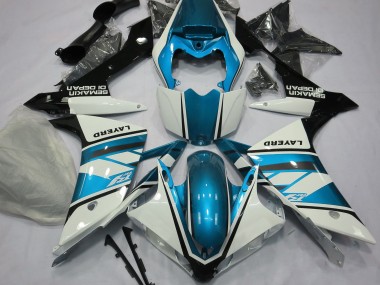 07-08 Glänzend Weiß & Hellblau R1 Motorrad Verkleidung