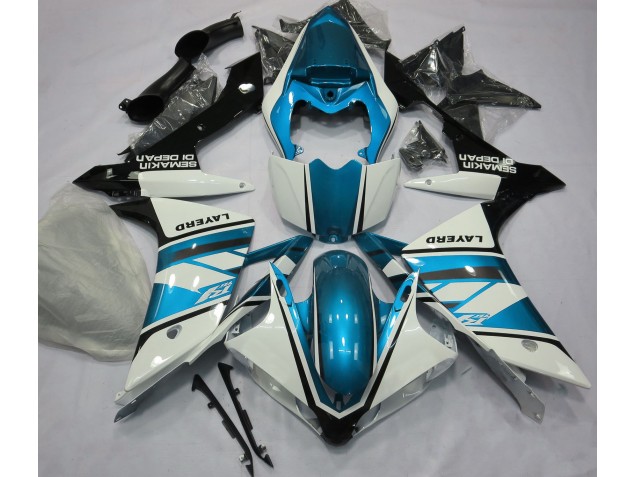 07-08 Glänzend Weiß & Hellblau R1 Motorrad Verkleidung 07-08 Glänzend Weiß & Hellblau R1 Motorrad Verkleidung