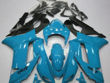 07-08 Glänzend Hellblau ZX6R Motorrad Verkleidung