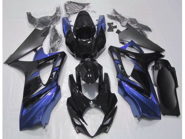 07-08 Glänzendes Schwarz & Blau GSXR 1000 Motorrad Verkleidung