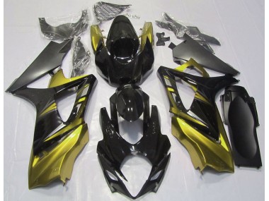 07-08 Glänzendes Schwarz & Gelb GSXR 1000 Motorrad Verkleidung