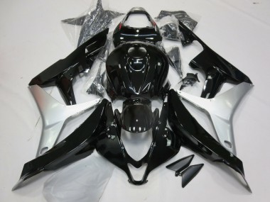 07-08 Glänzendes Schwarz & Silber CBR600RR Motorrad Verkleidung