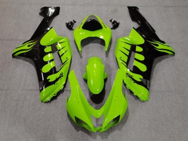 07-08 Grün Flamme ZX6R Motorrad Verkleidung