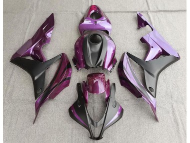 07-08 Lila & Matt Schwarz CBR600RR Motorrad Verkleidung